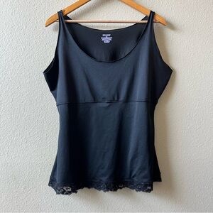 SPANX Black Shapewear Tank Top Lace trim, Size‎ 3X